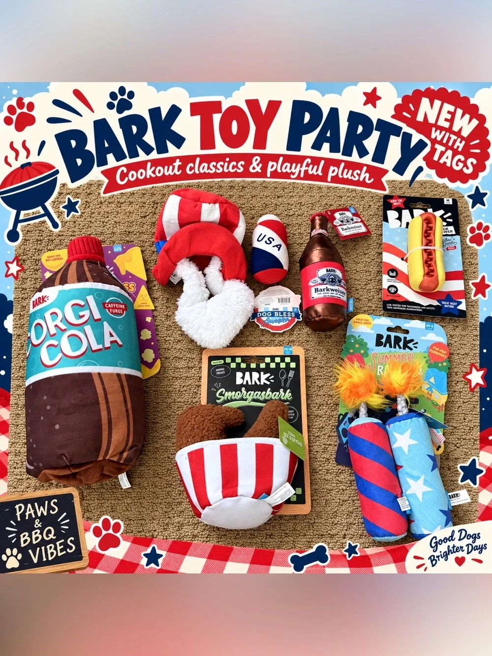 7 BARK Dog Toys Bundle | New With Tags